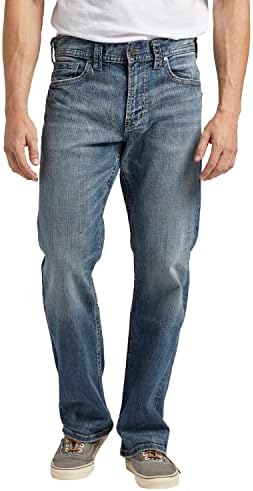 Silver Jeans Co. Мъжки Дънки Gordie Свободно намаляване с директни штанинами