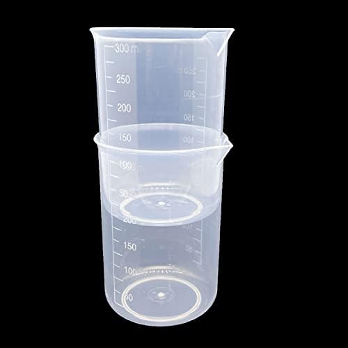 9 Пластмасови Чаши в опаковки, Чаши за смесване на Епоксидна смола обем 300 мл / 10,1 унция, Пластмасов Градуированный Чаша, Прозрачна