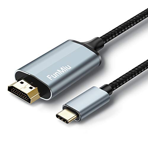 USB кабел C-HDMI, [4K, високоскоростен] USB Кабел Type C-HDMI за домашния офис, [Съвместим с Thunderbolt 3/4] за MacBook Pro / Air 2020,