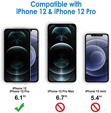 Защитно фолио JETech за iPhone 12/12 Pro 6,1 инча, фолио, изработени от закалено стъкло срещу шпиони, 2 опаковки