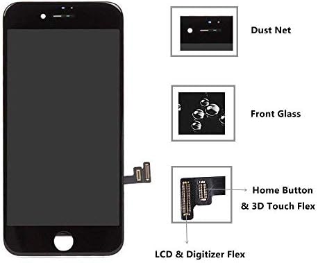 за iPhone 7 Plus Подмяна на екрана е Сензорен LCD дисплей с цифров преобразувател в събирането на сензор за приближаване, високоговорител за ухото, предна камера и безплат