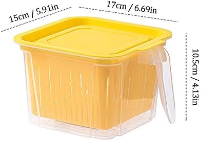 Прозрачна Пластмасова Кутия За Съхранение На Продукти, Запечатани С Дръжка За Капак Кухненско На Хладилника (Син)