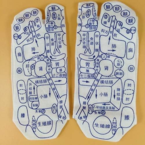WellieSTR 1 Чифт Чорапи за Акупунктурной на Рефлексотерапията с Точков натиск за краката, Хидратиращ Спа Чорап с 1 Иглоукалывающей пръчка за Краката (китайски размер 40)