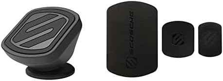 SCOSCHE MMSD-XCES0 MagicMount Select Магнитни Мини-долно Оттичане телефон, монтиране на табло за GPS за автомобил, дом или офис, Черен и MAGRKI MagicMount Комплект сменяеми пластини за телефо