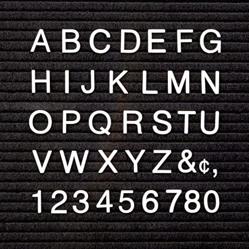 Символи Квартет за фетровых дъски за писма, 0,5 инча, Helvetica, Бяла, На 300 Букви, Цифри и символи (4421)