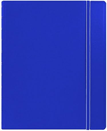 Тампон за ЕДНОКРАТНА УПОТРЕБА Filofax CLASSIC, синьо, 10,8 x 8,5 инча - Елегантна кожена корица с подвижни страници - Еластична,