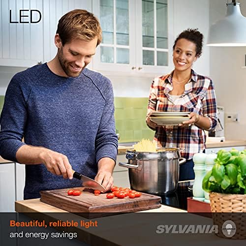 Крушка Sylvania LED A19, което е равно на 60 W, бледо-бял - 24 опаковки (74765) и led лампа ECO LED A19, което е еквивалента на 100