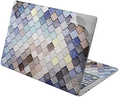 Vinyl Обвивка Lex Altern е Съвместима с MacBook Air 13 инча Mac Pro 16 Retina 15 12 2019 2020 2018 Геометрични Триъгълници Пастельно-Зелена Боя Козметична Стикер Стикер със Сензорен панел Обвив?