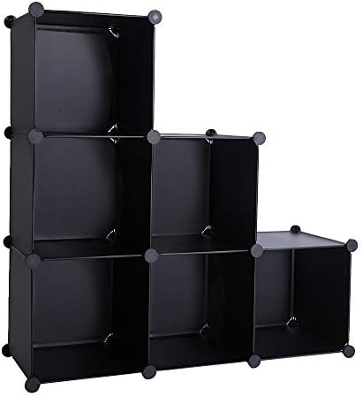 Органайзер за съхранение на MZQYGL Cube, Рафтове за съхранение в гардероба на 6 Кубчета, Пластмасов гардероб Направи си сам, Модулни шкафове, Стелажи за спални, хол, офис (
