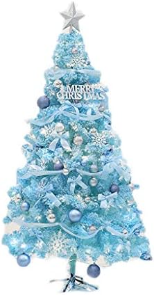 XXSLY Изкуствена Коледна елха Комплект Изкуствени елхи, Кедрова Стекающаяся Коледно Дърво Синьо Комплект за Украса на прозорци Външно Украса
