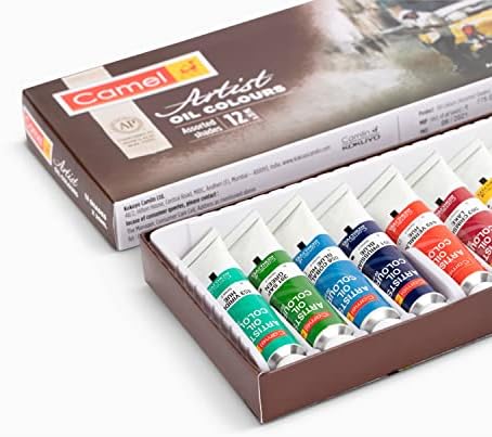 Цветна кутия Camel Artist's Oil Color Box - Тръби по 20 мл, 12 Нюанси