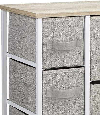 Скрин Sorbus с чекмеджета - Модулна кула за съхранение на мебели за спални, антре, гардеробна, офис - Стоманена рамка, дървена маса, Удобни