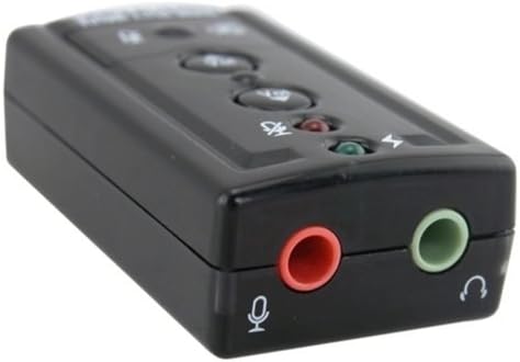 Универсален USB 7.1-Канален 3D Виртуален Външен Аудио Адаптер Звукова карта за Лаптоп (Черен)