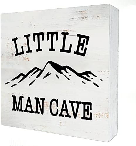 Малко Момче Пещера Дървена Кутия Знак за Домашен интериор на Селски Детска Цитат Дървена Кутия Знак Блок Табела за Стена Масата Домашна