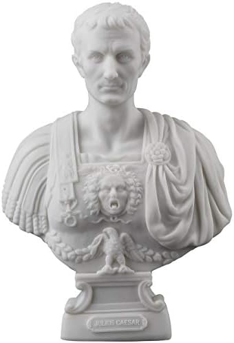 Статуетка Бюст На Юлий Цезар С Бяла Тапицерия