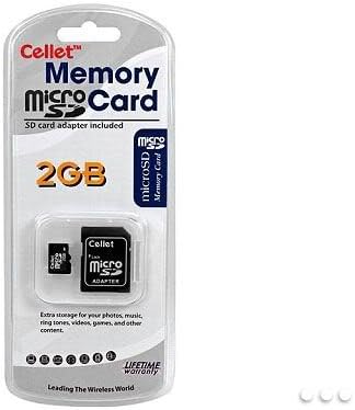 Карта памет Cellet microSD карта с обем 2 GB за мобилен телефон Samsung SCH-U706 Muse с адаптер за SD карта.