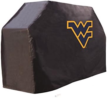 West Virginia Mountaineers HBS Черна Градинска Тежка Vinyl капак за печене на барбекю (60 инча)