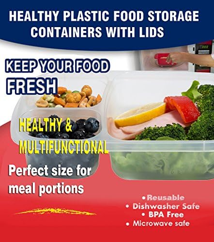Съдове за приготвяне на храна 7-16 Опаковки Bento Lunch Boxes - Контейнер за съхранение на храна в 3 отделения с капак (цветен,