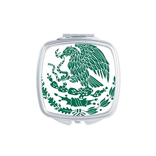 Огледало с Националната Емблема на Мексико, Компактно Преносимо Карманное Огледало За Грим, Двустранно Стъкло