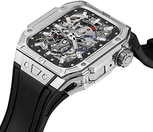TWRQA Луксозен Метален Калъф за часа на Apple Watch Band 7 8 45 мм, Комплект за промяна diamond Bezel и Стомана, каишка за часовник iwatch серия 8 7 45 мм