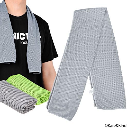 Кърпа за изпаряване охлаждане Kare & Kind, 2 опаковки, 12x40 инча, охлаждащо за спорт, тренировки, Фитнес, зала за фитнес, йога, Пилатес,
