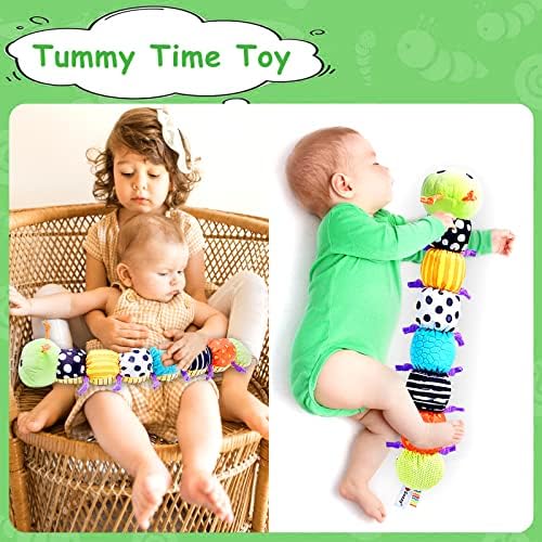 SAOTAENG/бебешки музикални плюшени играчки с участието на животните, зелена гъсеница с мультисенсорными завои, м и текстури,