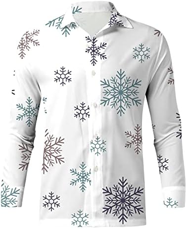 XXBR Коледни Мъжки Ризи с Копчета, Коледен Графичен Принт С Отложным яка, 3D Дигитален Печат, Дизайнерски Блузи С Дълъг Ръкав