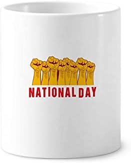 Национален Ден на Силна Нация Държач За четка за зъби, Химикалка, Чаша, Чиния от Керамика Чаша за Моливи