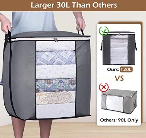СПЯЩАТА АГНЕ 120Л Много по-Големи Чанти За съхранение на Завивки и Водоустойчива чанта за съхранение на дрехи