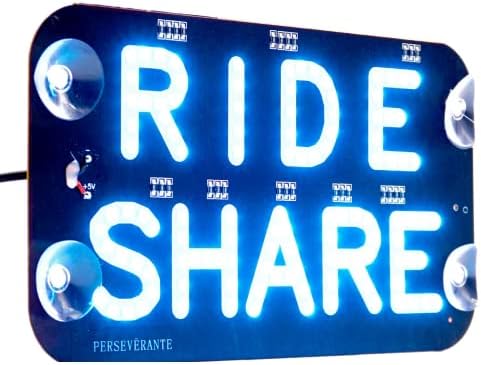 PERSEVĒRANTE | Led автомобили знак Rideshare Аксесоари Rideshare – 7,5 x 4,25 – 6 метра. USB Кабел | Автомобилни Аксесоари За Интериор