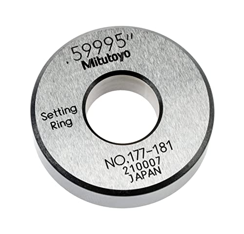 Инсталационен пръстен Mitutoyo 177-181, Размер на 0,60 инча, Ширина 0,39 инча, Външен диаметър 1,5 инча, точност +/-0,00004 инча