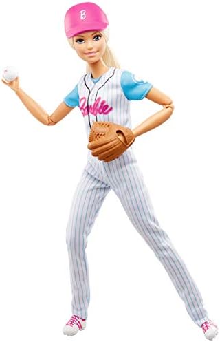 Сверхгибкая Бейзболна кукла Барби с Ръкавица