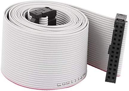 X-DREE 1,28 м 4,2 метра 26P 26-лентов лентов кабел със стъпка 2.54 мм F/F, удължителен кабел IDC плосък сив (1,28 м 4,2 метра 26P 26-лентов плосък лентов кабел със стъпка 2.54 мм F/F, удължите?