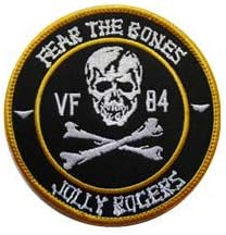 VF-84 Весел Роджърс, който се страхува от Костите, Нашивка с Бродерия, Военна Тактическа Нашивка с Морален Дух, Икони, Апликация