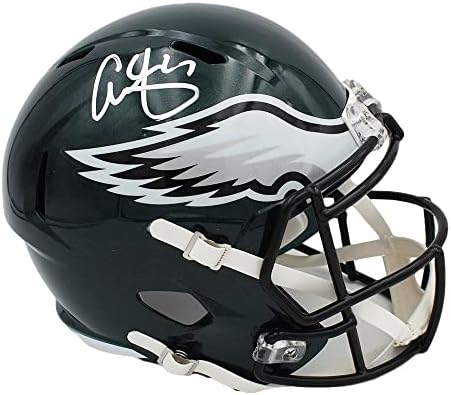Элшон Джефри Подписа Голям шлем Philadelphia Eagles Speed NFL - Каски NFL с автограф