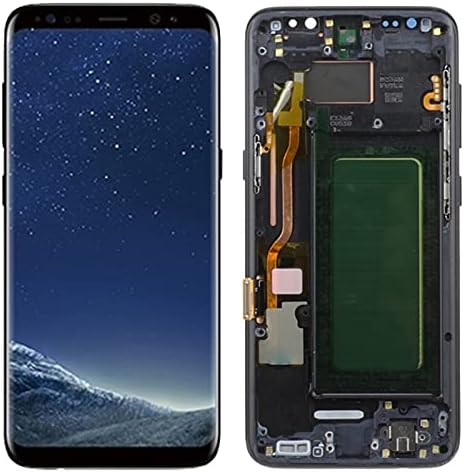 LCD дисплей за мобилен телефон YUFON подходящ за Samsung S8 LCD дисплей с рамка SM-G950A G955F Сензорен екран и дигитайзер Напълно сглобени с комплект за подмяна на компоненти рамк?