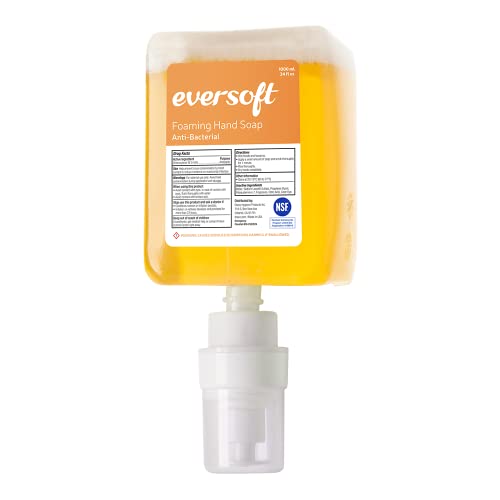 Касета за презареждане на сапун EZbrnd Eversoft с антибактериални пяна, Опаковане 6 х 1000 мл (33,8 грама), ЕСО-002