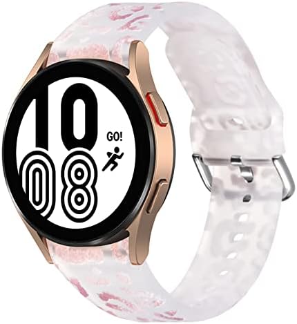 Каишка Vozehui е Съвместим с прозрачна лента Samsung Galaxy Watch 4 с леопардовым принтом крави 40 мм 44 мм за жени, С каишка с леопардовым принтом крави, за Galaxy Watch4 Classic 46 мм/Classic 42 м?