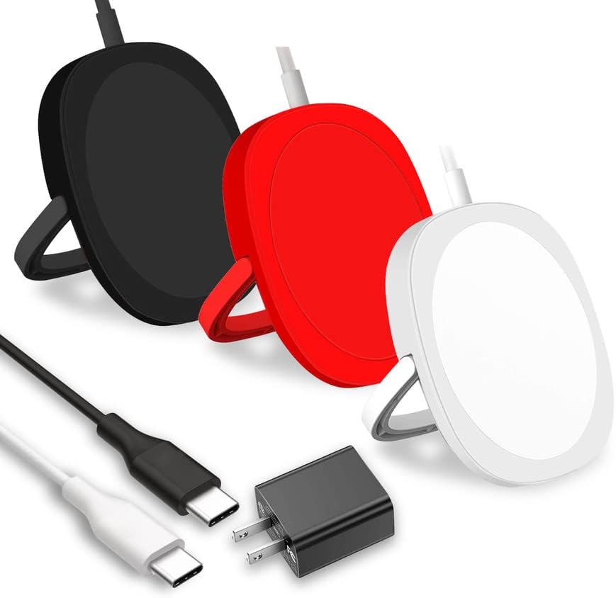 Магнитно Безжично Зарядно за телефон, USB, C, Портативна поставка за бързо зареждане QI мощност 15 W, 2 в 1, която е Съвместима с iPhone