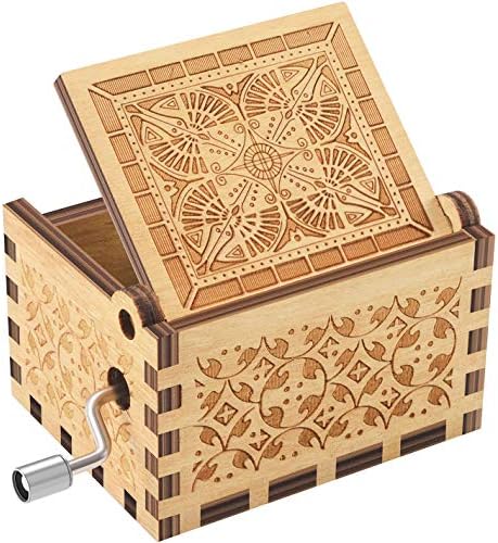 Дървена музикална ковчег ukebobo - Музикална ковчег Ти си моето слънце, от баба на Внучка, Подаръци за внучки - 1 комплект (общо)