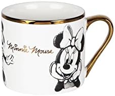 Класическа са подбрани чаша Disney Minnie Mouse от нов костен порцелан със златна декорация и подарък кутия - официално лицензирани