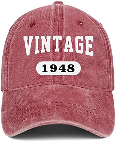 подаръци за 75-ия рожден Ден за Мъже И Жени Шапки 75 Реколта 1948 Бродирани бейзболна шапка