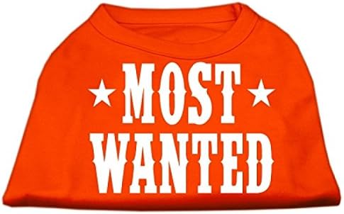 Тениска с Трафаретным принтом Mirage Pet Products Most Wanted, Голяма, Оранжева