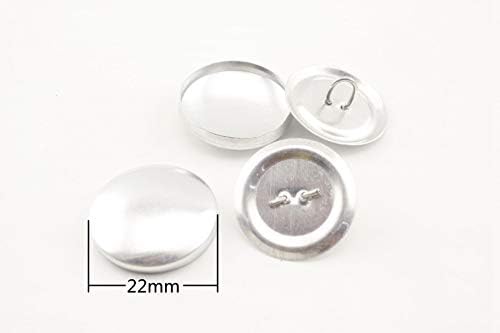3dancraftit Копчета за покриване на Алуминиева Кърпа Комплект бутони за самостоятелно покриване с метална облегалка на Едро Размер Инструмент