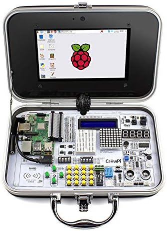 ELECROW Crowpi Raspberry Pi 4 3 b 3б + 4b + Комплект за Обучение, Определени за програмиране Raspberry Pi с датчици - Подобрена версия на