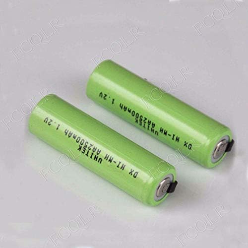FCQLR Съвместим за 2 ЕЛЕМЕНТА Ni-Mh 1,2 НА Акумулаторна Батерия AA 2500 mah nimh Клетка със Заваръчни первази за електрически самобръсначки