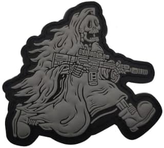 Дяволската Reaper PVC Военна Тактическа Нашивка за Морала на Икони Емблемата на Апликация Кука Ленти за Дрехи и Аксесоари за Раници (color1)