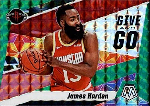 2019-20 Мозайка Панини Give and Go Мозайка Зелена 6 Джеймс Хардън Хюстън Рокетс Баскетболно Търговска картичка НБА