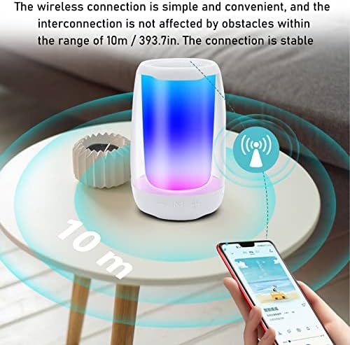 Портативните Bluetooth говорители Ke1Clo с RGB подсветка, динамиката на нощно осветление, 7 Сменяеми цветя, кристално Чист звук, Нощни лампа със сензорен контрол, съвместим ?