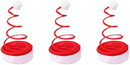 3 бр. коледни шапки на Дядо Коледа, декоративни спирала пролетта забавни Коледни шапки, вечерни шапки, сувенири, подпори за фотосесия, Коледна украса